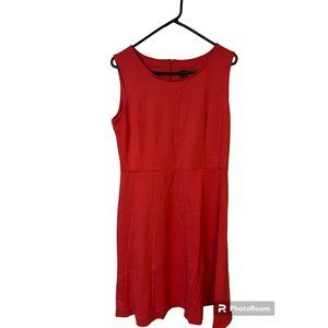 212 Collection A Line Dress Womens Large Autumn Orange Sleeveless Flowy NWOT